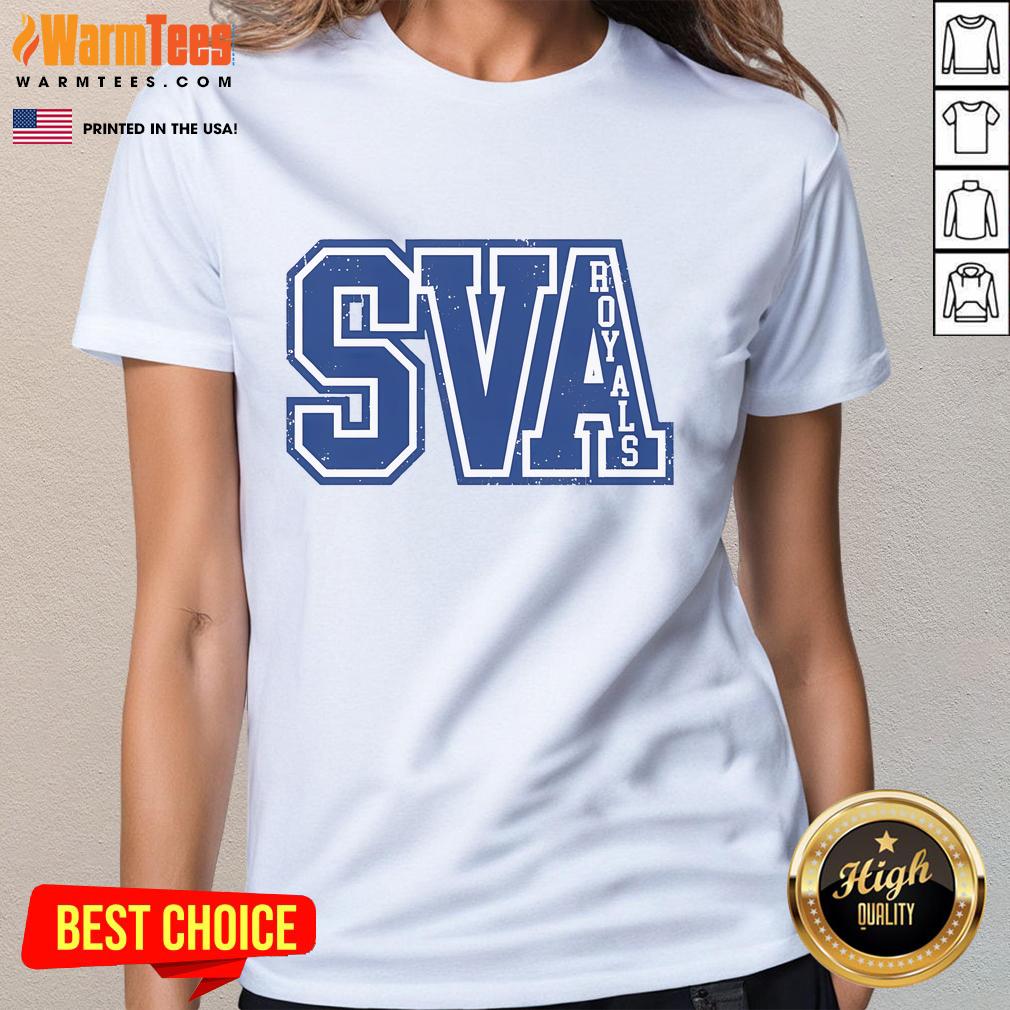 Original SVA Royals Summit View Academy ladies tee in vibrant colors, perfect for school spirit and casual wear.