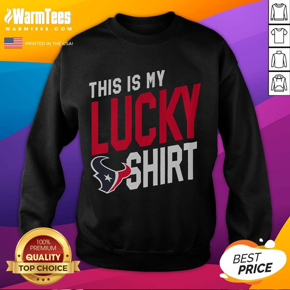 Premium Houston Texans This Is My Lucky sweatshirt featuring team colors and logo, perfect for game day attire.