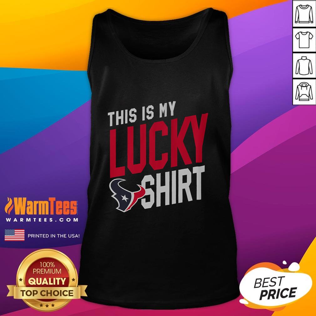 Premium Houston Texans 'This Is My Lucky' tank top, perfect for game days and showcasing team spirit.