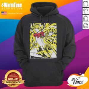 Alt Text: Awesome Aigis Persona 3 hoodie featuring full automation mode design, perfect for fans of the game.
