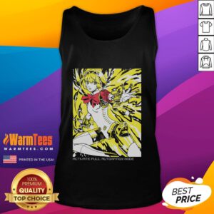 Awesome Aigis Persona 3 Activate Full Automation Mode Tank Top featuring a vibrant design of the character Aigis.