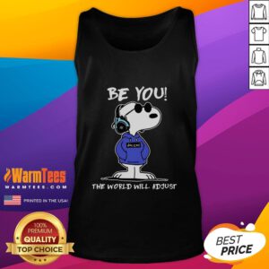 Awesome Be You The World Will Adjust Snoopy Tank Top featuring vibrant Snoopy graphic for stylish summer wear.