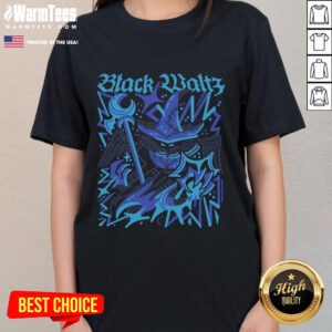 Awesome black Walts Mage KWAHAHA ladies tee featuring a stylish design perfect for casual wear and mage enthusiasts.