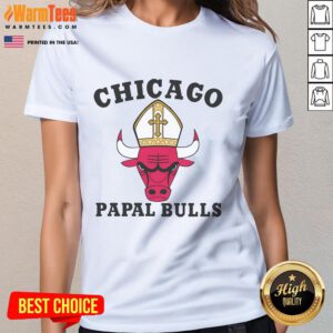Awesome Chicago Papal Bulls Ladies Tee featuring vibrant design and comfortable fit for fans of all ages.