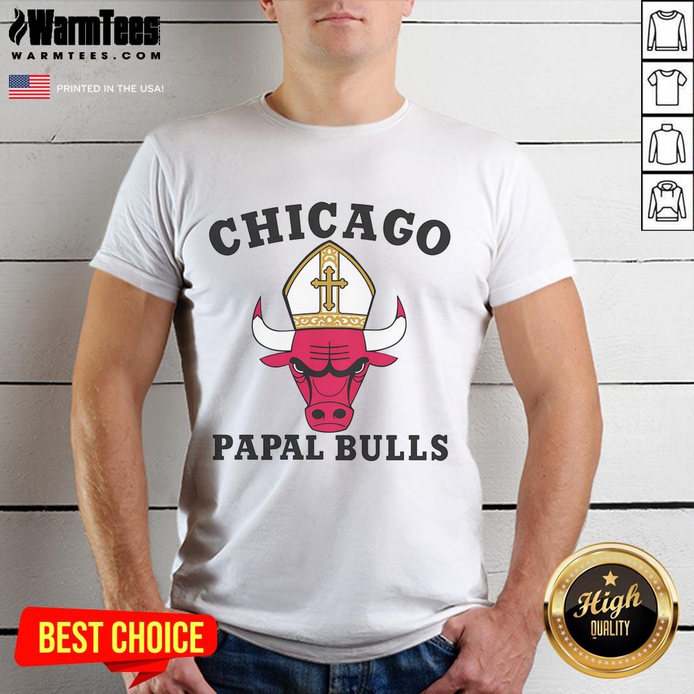 Awesome Chicago Papal Bulls T-Shirt featuring vibrant graphics and a stylish design for Bulls fans.