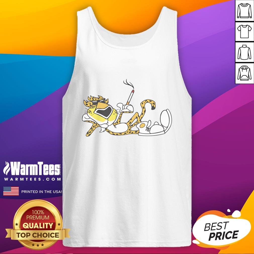 Stylish Awesome Cool Cheetah Cig Tank Top featuring a vibrant cheetah print design perfect for casual wear.
