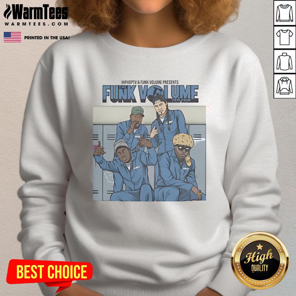 Awesome Funk Volume 2015 Tour sweatshirt featuring vibrant graphics and comfortable fit for fans.