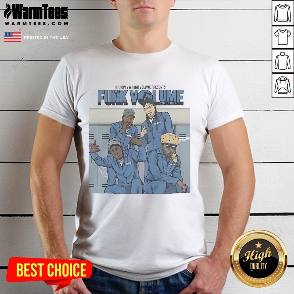 Awesome Funk Volume 2015 Tour T-Shirt featuring vibrant graphics and bold lettering, perfect for music fans.