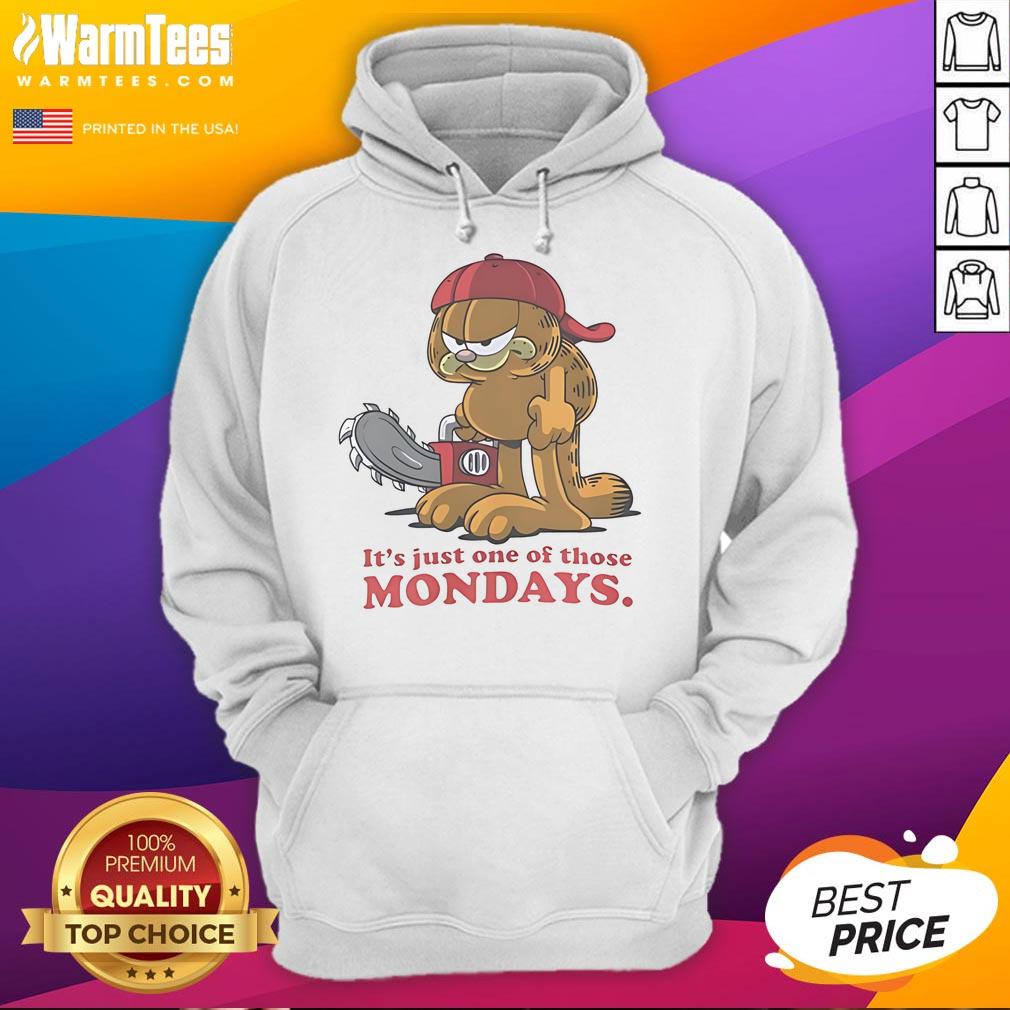 Awesome Garfield and Limp Bizkit 'It's Just One of Those Mondays' hoodie featuring vibrant graphics and a stylish design.