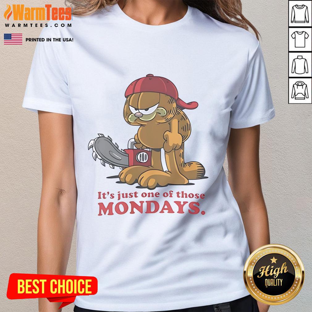 Awesome Gafield and Limp Bizkit 'It's Just One of Those Mondays' ladies tee featuring vibrant graphics and bold design.