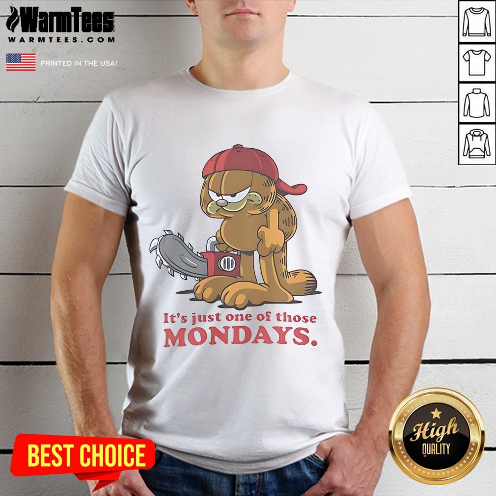 Alt Text: Awesome Gafield and Limp Bizkit 'Its Just One of Those Mondays' T-Shirt featuring vibrant graphics and bold text.
