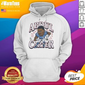 Awesome Giants Abdul Carter signature hoodie featuring bold graphics and vibrant colors, perfect for fans.