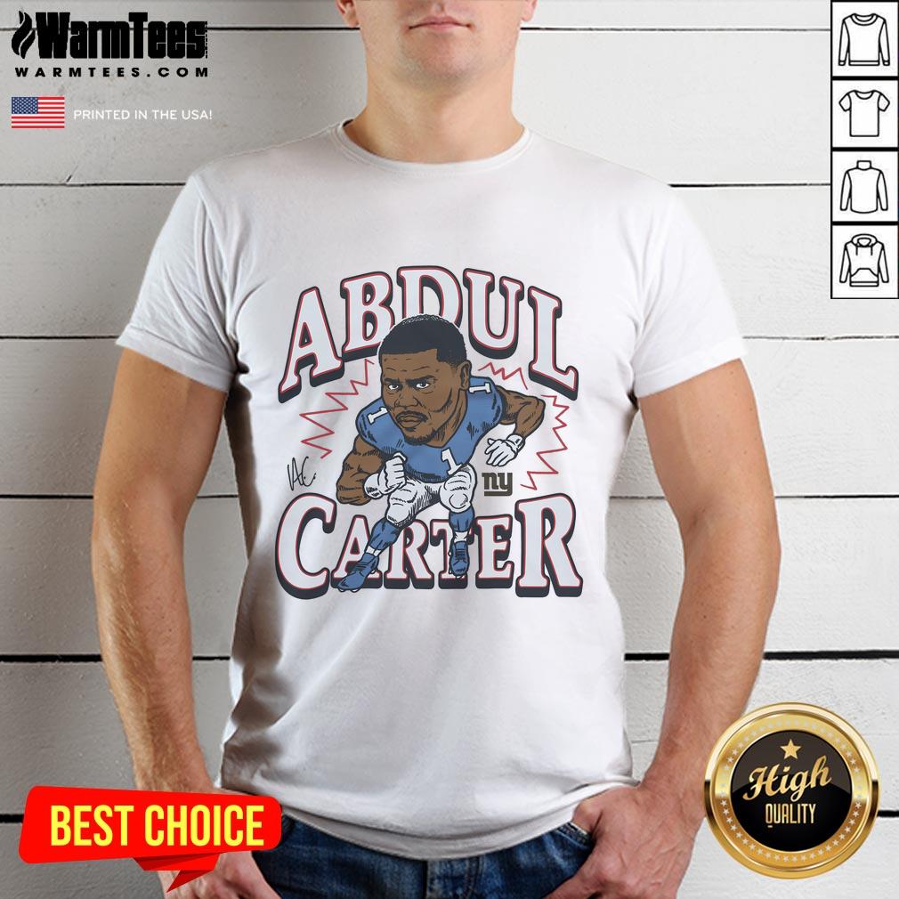 Awesome Giants Abdul Carter Signature T-Shirt featuring bold graphics and premium fabric, perfect for sports fans.