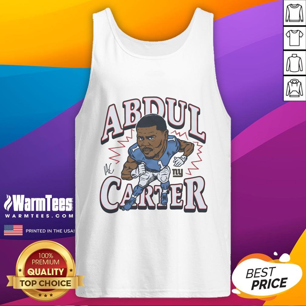 Awesome Giants Abdul Carter signature tank top showcasing a bold design for fans and stylish summer wear.