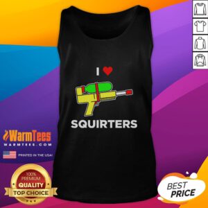 Awesome I Love Squirters Tank Top featuring a bold graphic design, perfect for casual summer outfits and water enthusiasts.