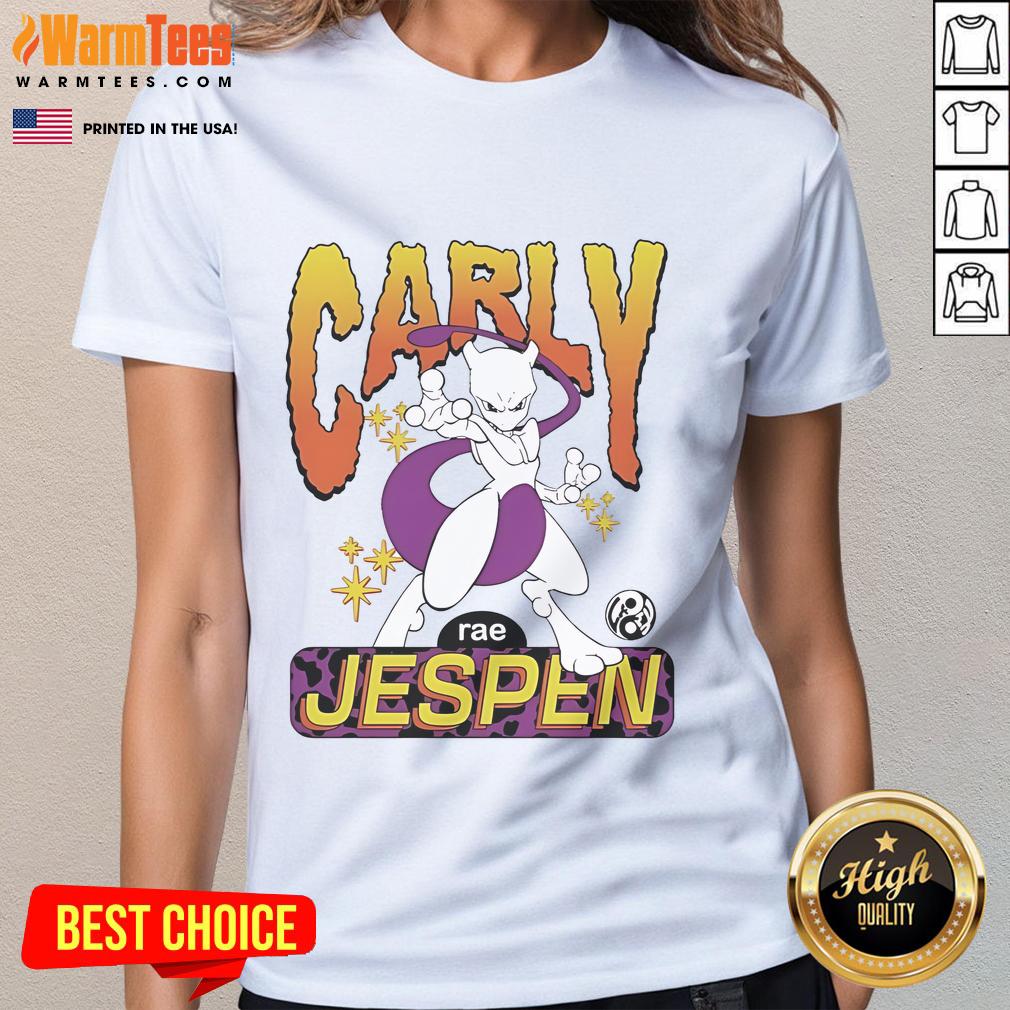 Awesome Mewtwo Pokemon tee featuring Carly Rae Jepsen and Brian Robert Jones, perfect for Pokemon fans and stylish wear.