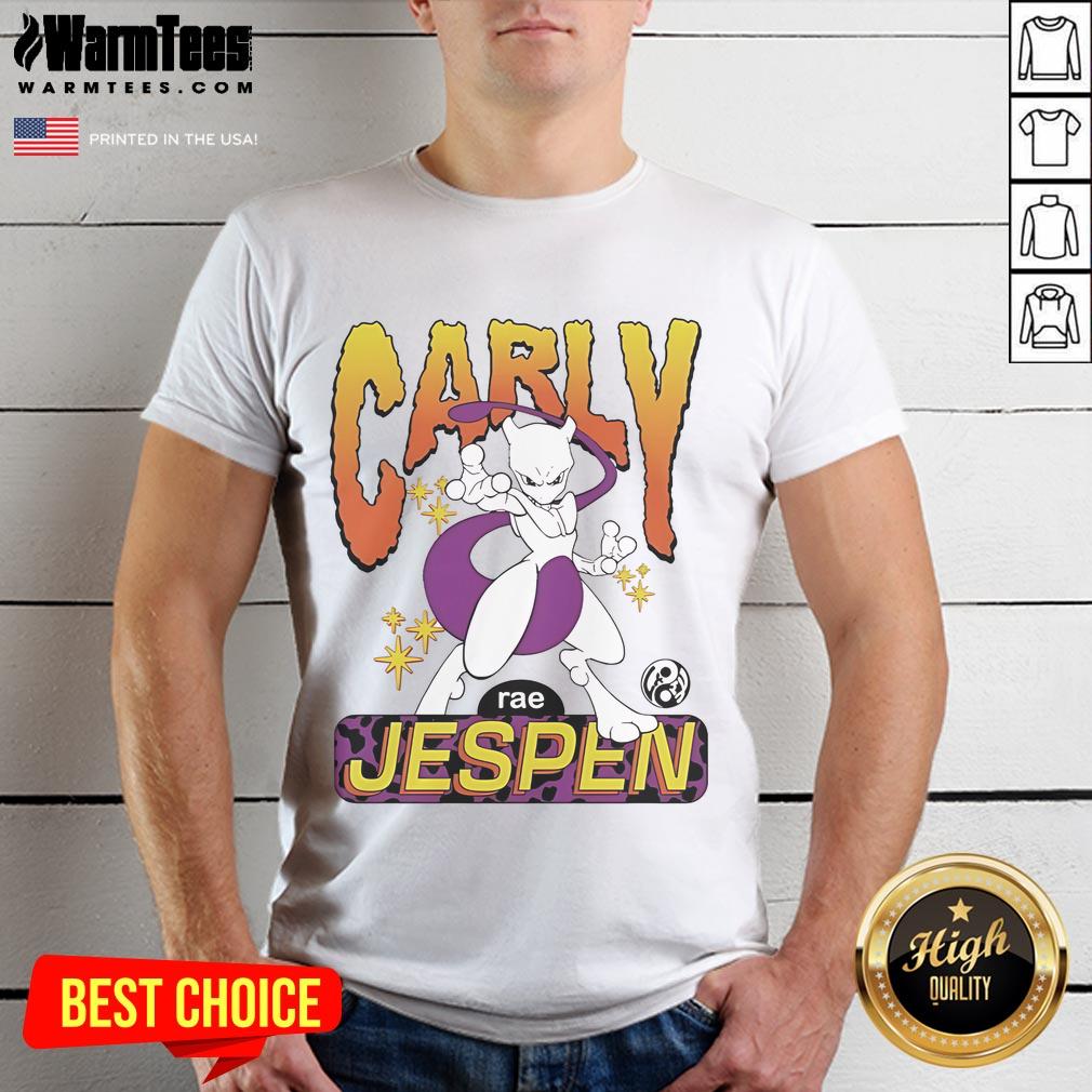 Awesome Mewtwo Pokmon T-shirt featuring Carly Rae Jepsen and Brian Robert Jones, perfect for fans and collectors.