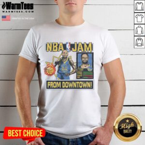 Awesome NBA Jam Warriors Stephen Curry T-Shirt featuring vibrant graphics and a comfortable fit for fans and players.