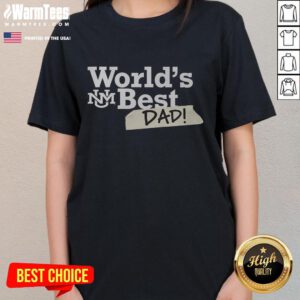 Awesome New Mexico Lobos World's Best Dad ladies tee featuring vibrant colors and a stylish design for proud Lobos fans.
