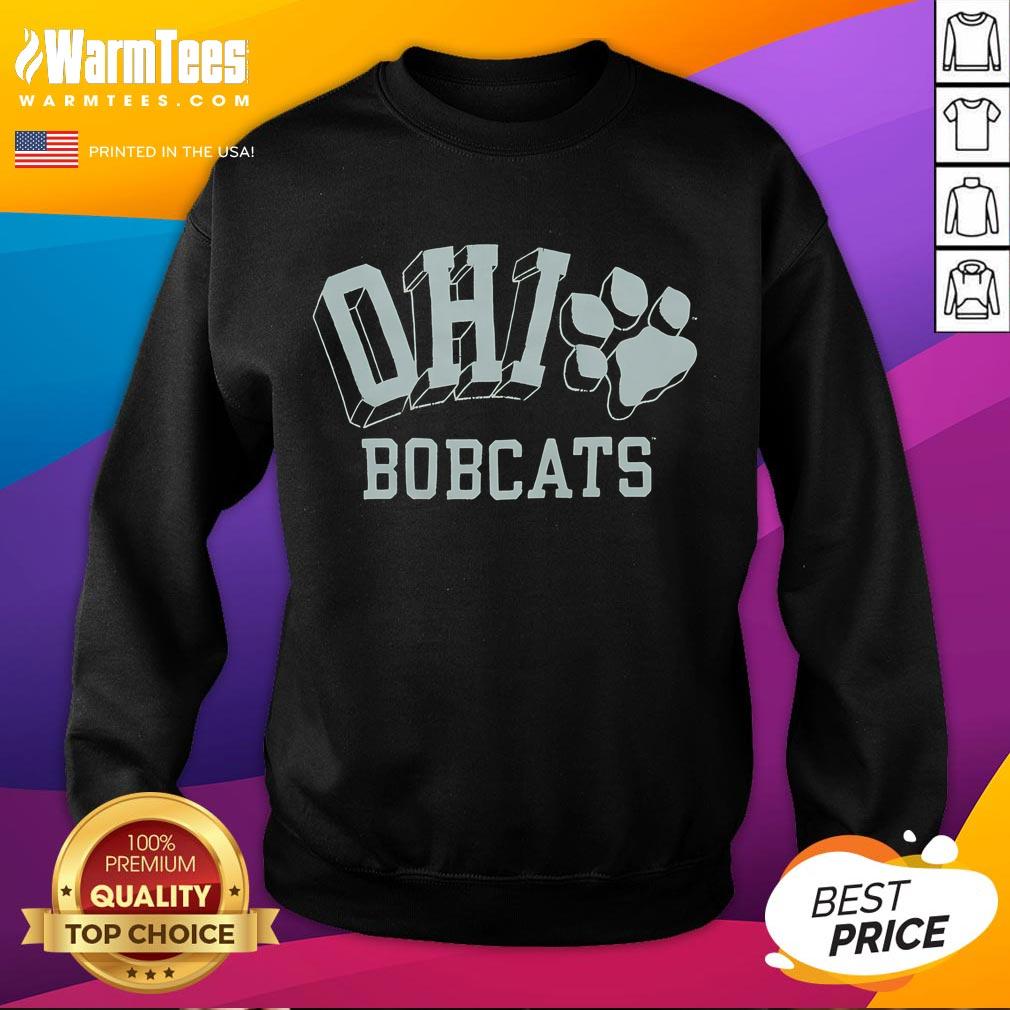 Awesome Ohio Bobcats sweatshirt featuring vibrant colors and logo, perfect for fans to showcase school spirit.