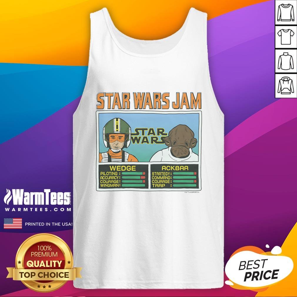 Awesome Star Wars Jam Wedge Antilles and Ackbar tank top featuring vibrant graphics for fans of the franchise.