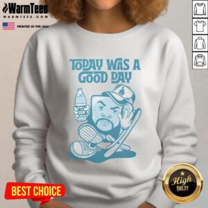 Awesome Today Was A Good Day Thumbs sweatshirt featuring a cheerful design and vibrant colors, perfect for casual wear.