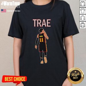 Awesome Trae Young Shhh Quiet Atlanta Hawks ladies tee showcasing stylish design for female basketball fans.