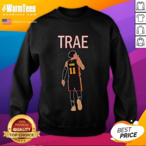 Alt Text: Awesome Trae Young 'Shhh' Quiet Atlanta Hawks sweatshirt featuring bold graphics and a comfortable fit for fans.