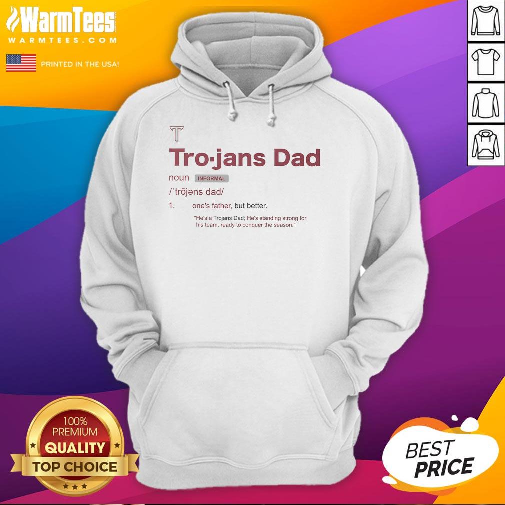 Awesome Troy Trojans Dad Definition Hoodie featuring a stylish design perfect for proud Troy Trojans fans.