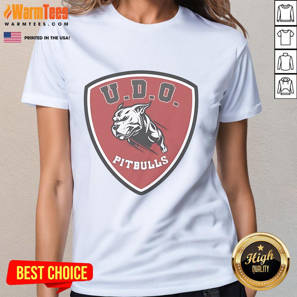 Awesome UDO Pitbulls Ladies Tee featuring a stylish design, perfect for dog lovers and fashion enthusiasts alike.