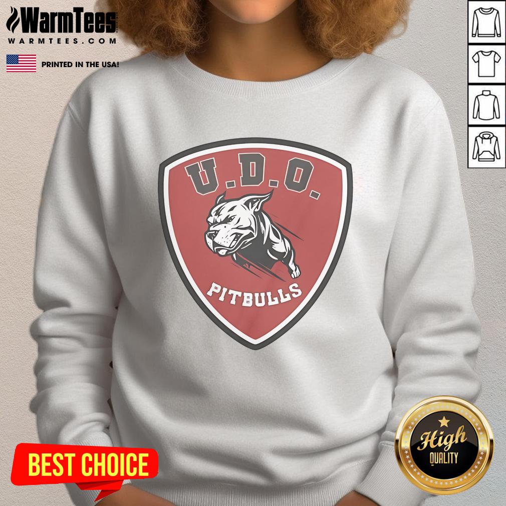 Awesome UDO Pitbulls sweatshirt featuring a bold design with a stylish pitbull graphic, perfect for dog lovers.
