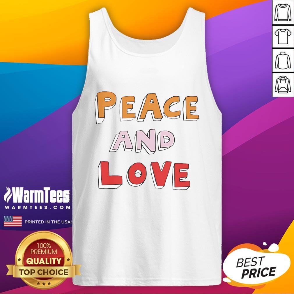 Cute Bella Freud Peace and Love tank top featuring a stylish design, perfect for casual outfits and summer wear.