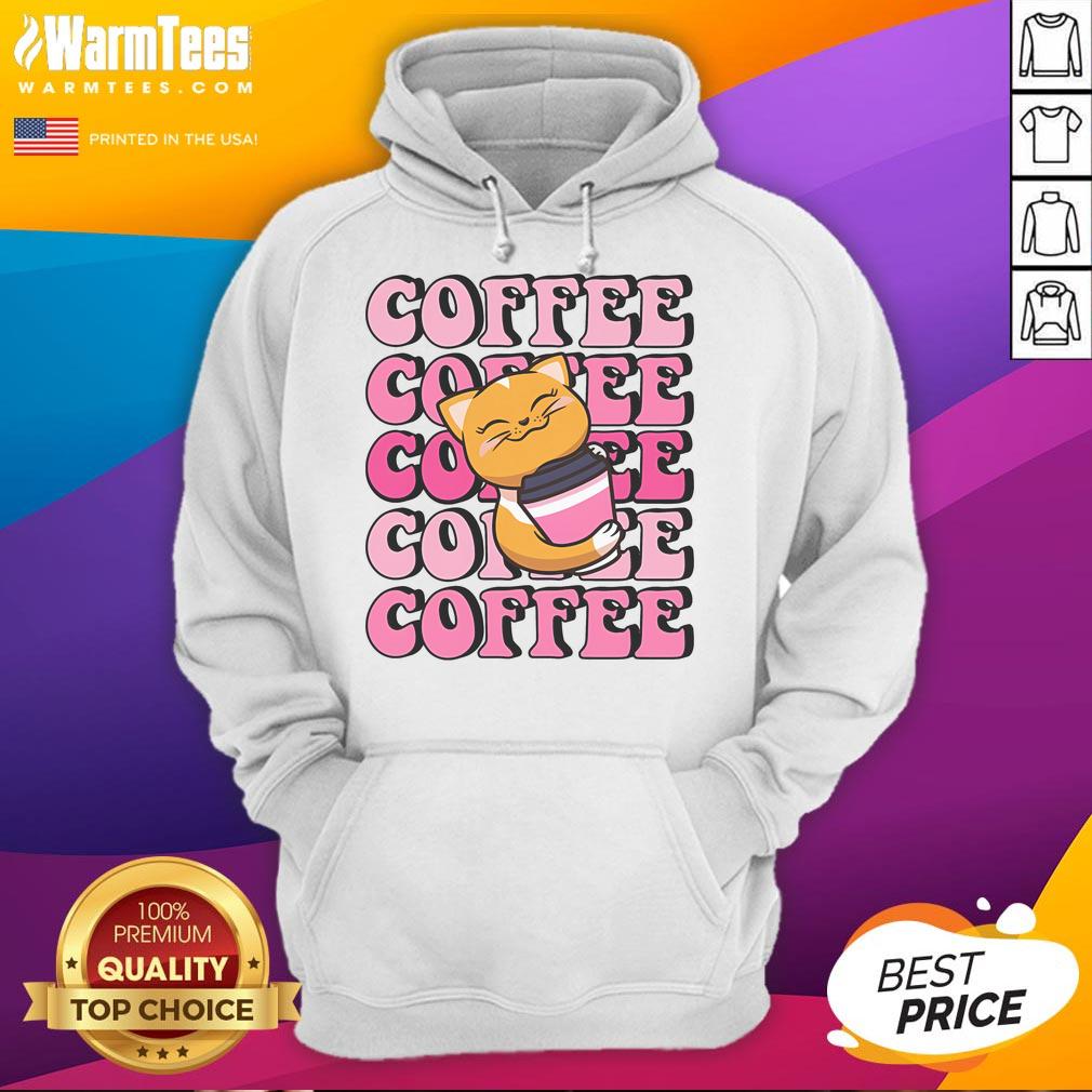 Alt Text: Adorable cute cat wearing a coffee-themed hoodie, perfect for cat lovers and cozy fashion enthusiasts.