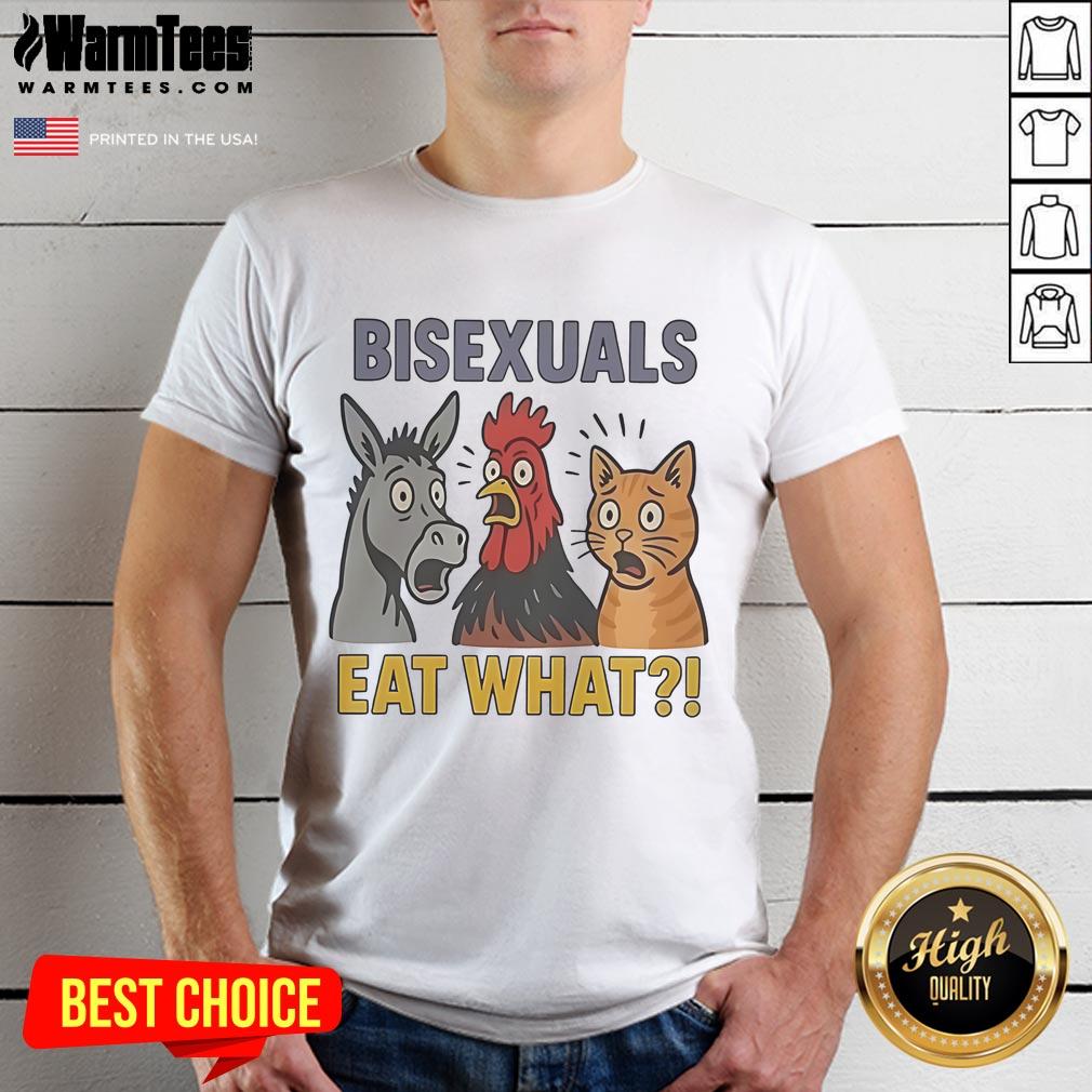 Cute donkey, rooster, and cat bisexually eat together on a fun t-shirt design, perfect for animal lovers.