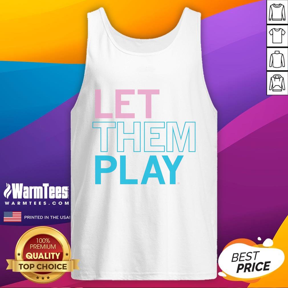 Adorable 'Let Them Play' tank top featuring a playful design, perfect for casual outings and summer adventures.