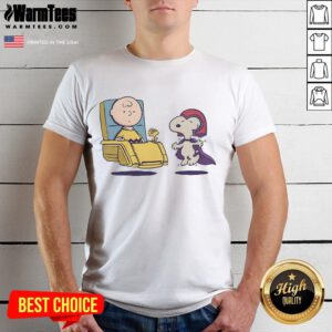 Cute Snoopy Peanuts Woodstock X-Men T-Shirt featuring vibrant graphics of Snoopy and Woodstock in superhero style.
