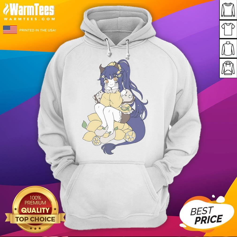 Alt Text: Cute Textilgremlin Vorbestellung Lightmotif Lemon Anime Hoodie featuring vibrant colors and playful design.
