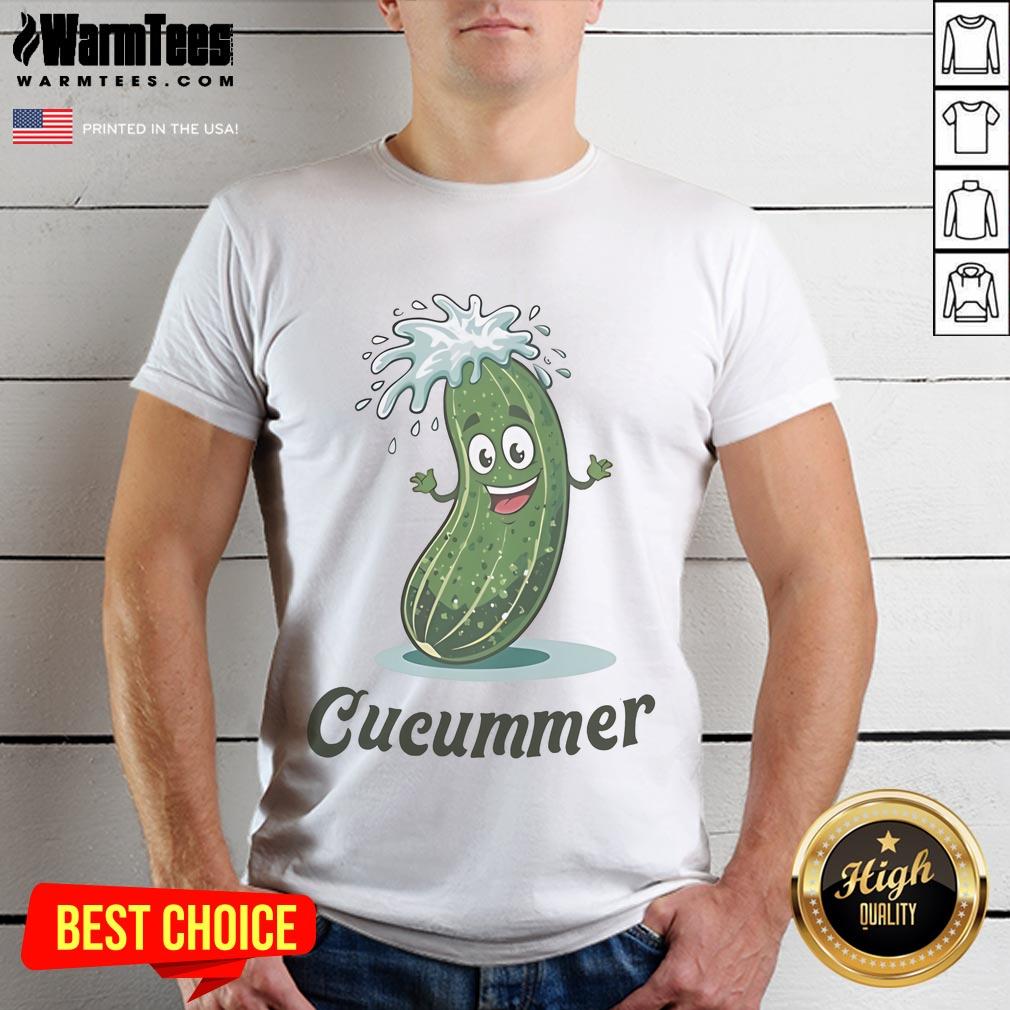 Funny Cucumber Dick Lazers T-Shirt featuring a humorous graphic design of cucumbers with laser beams, perfect for quirky fashion.