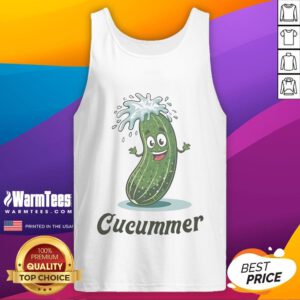 Funny Cucumber Dick Lazers Tank Top featuring a humorous graphic design of a cucumber with lasers, perfect for quirky fashion.