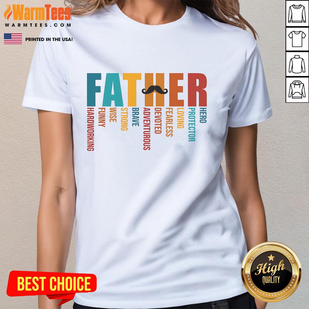 Funny Dad Definition T-shirt for Father's Day featuring a mustache graphic, perfect gift for dads and humor lovers.