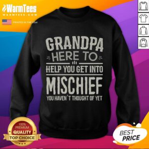 Funny grandpa in a playful sweatshirt, ready to inspire mischief and laughter with his grandkids. Perfect for family fun!