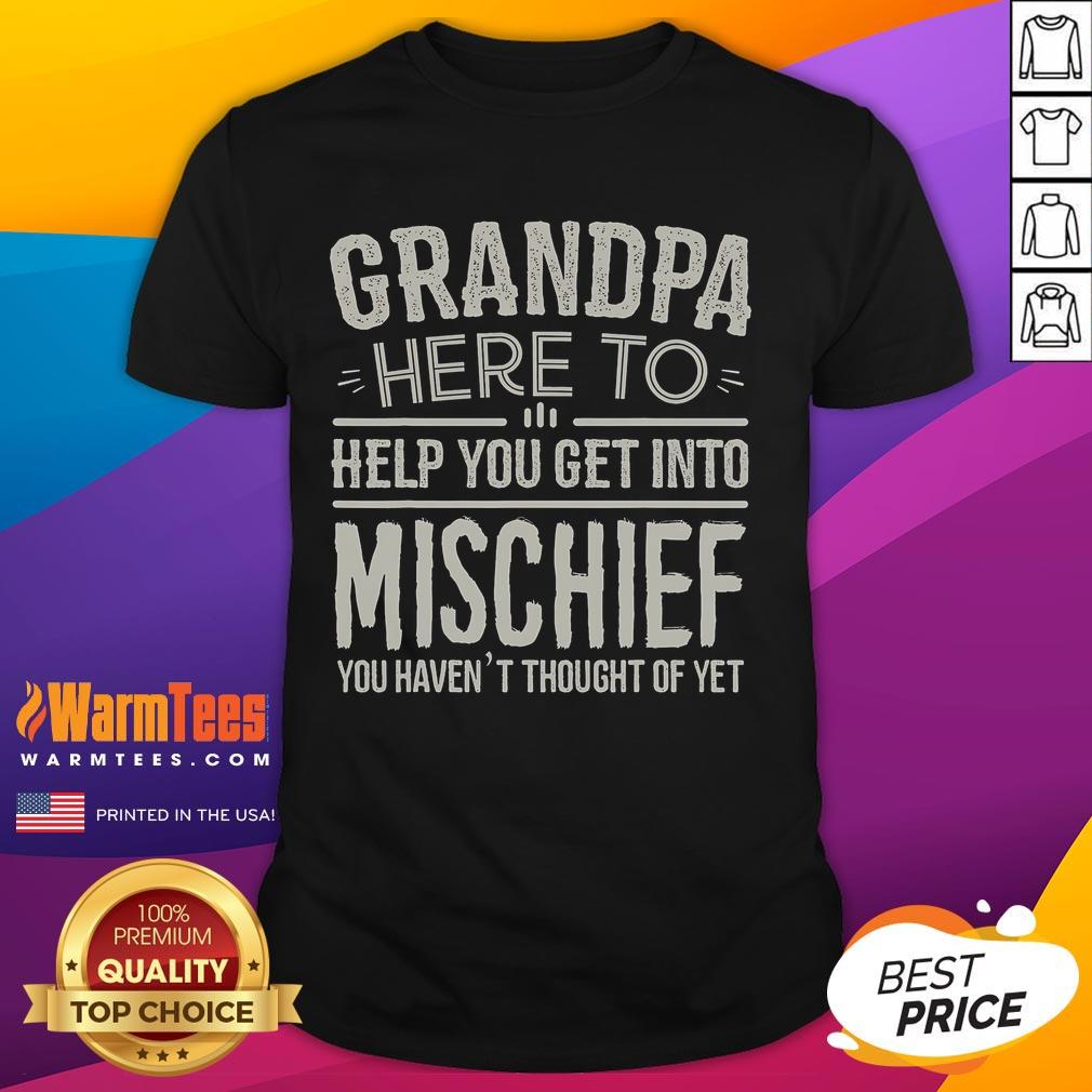 Alt Text: Funny Grandpa T-Shirt featuring a humorous design, perfect for mischief-loving grandfathers and their playful spirit.