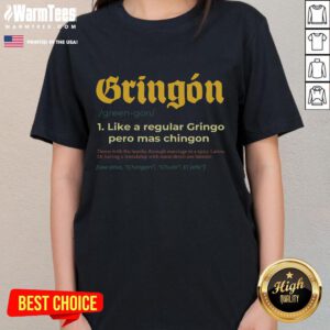 Funny Gringon definition graphic on a vintage-style ladies tee, perfect for casual wear and humor lovers.