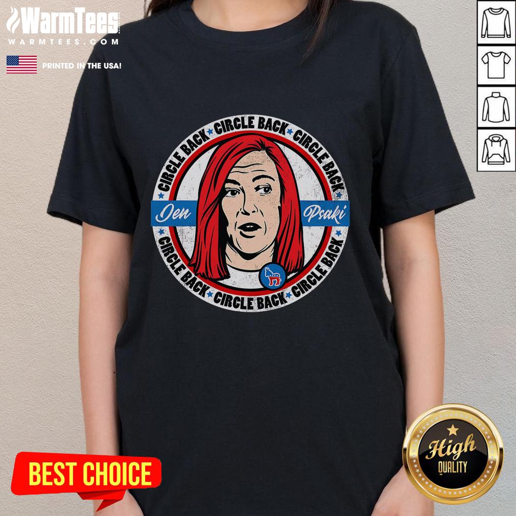 Funny Jen Psaki Press Secretary Ladies Tee featuring a humorous graphic and stylish design for fans of political satire.