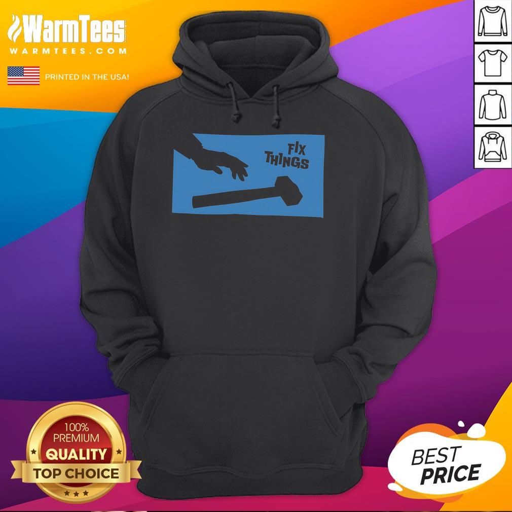 Funny Sir Fix-A-Lot hoodie featuring a hammer design, perfect for DIY enthusiasts and humorous gift ideas.