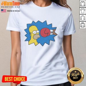 Funny The Simpsons Tatum vs Simpson Payback ladies tee featuring vibrant graphics and playful design.