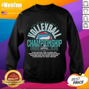 Good 2025 NCAA D3 Men's Volleyball Championship sweatshirt featuring team colors and logo, perfect for fans and players.