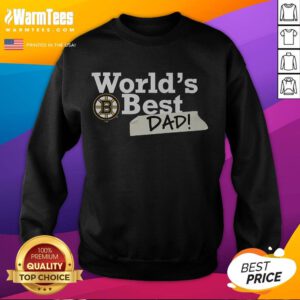 Alt Text: Cozy Boston Bruins sweatshirt for the world's best dad, featuring team colors and logo, perfect for game day.