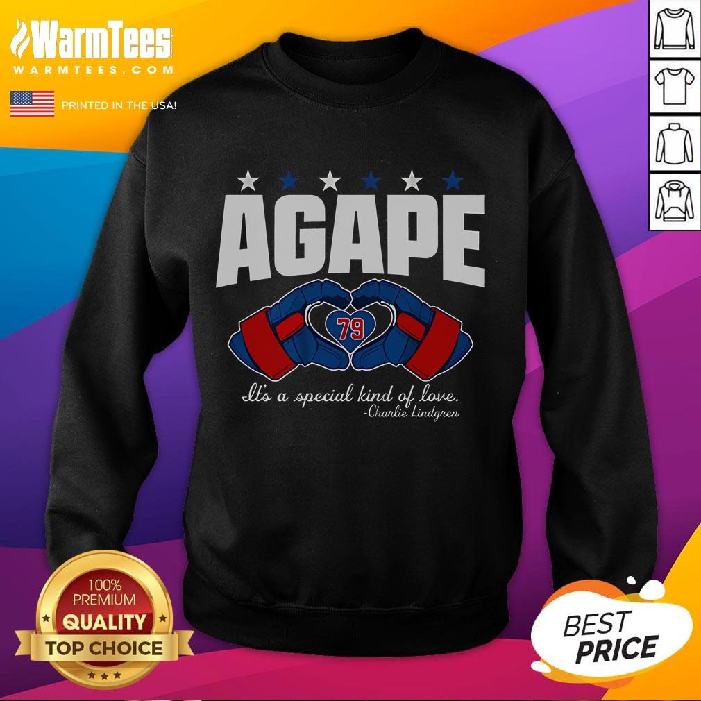 Good Charlie Lindgren Agape Love Sweatshirt featuring a stylish design perfect for fans and fashion lovers.