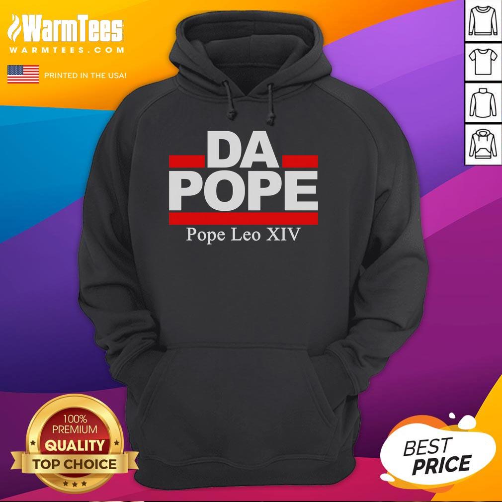 Alt Text: Stylish hoodie featuring the 'Good Chicago Da Pope Leo XIV Cardinal Robert Prevost' design for trendy streetwear.